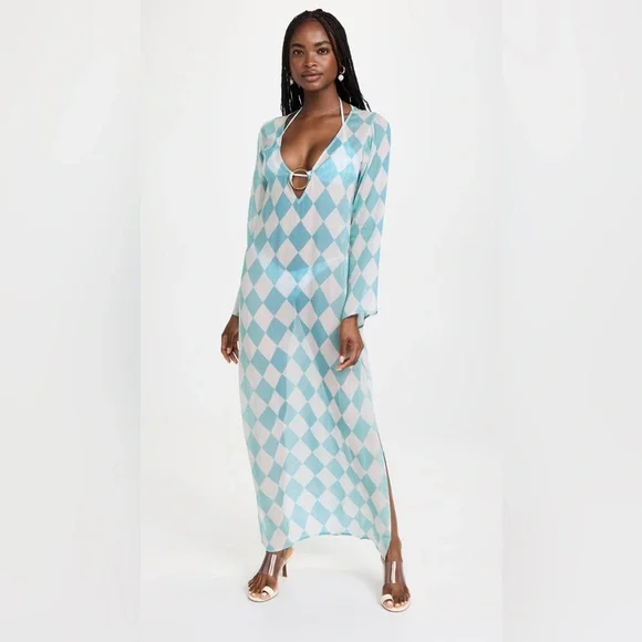 chinese dress ladies Maxi Beach Cover Up | Moss Rose main image 0